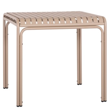 OUTDOOR SQUARE ALUMINUM TABLE RACHEL FK6338.04 CHAMPAGNE COLOR 80x80x76Hcm.