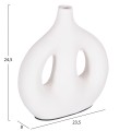 DECORATIVE VASE SERIES CLAYVON FK4413 TERRACOTTA IN WHITE COLOR 23.5x8x24.5Hcm. DECORATIVE VASE SERIES CLAYVON FK4413 TERRACOTTA IN WHITE COLOR 23.5x8x24.5Hcm.