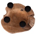 TABLE CANDLE HOLDER/BOWL FRAN FK4390 TEAK WOOD-METAL 30x30x7-15Hcm. TABLE CANDLE HOLDER/BOWL FRAN FK4390 TEAK WOOD-METAL 30x30x7-15Hcm.
