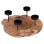 TABLE CANDLE HOLDER/BOWL FRAN FK4390 TEAK WOOD-METAL 30x30x7-15Hcm.