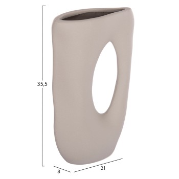 CERAMIC TABLE DECOR SEBOR FK4626.02 MATTE GREY 21x8x35.5Hcm. CERAMIC TABLE DECOR SEBOR FK4626.02 MATTE GREY 21x8x35.5Hcm.
