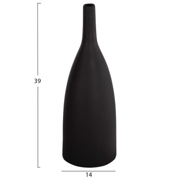 CERAMIC TABLE DECOR GALAD FK4634.02 BLACK MATTE Φ14x39H cm.
