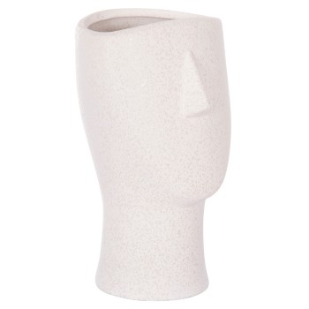 CERAMIC TABLE DECOR HUMANS FK4632 OFF WHITE WITH CRYSTALLIZATION Φ13x22Hcm.