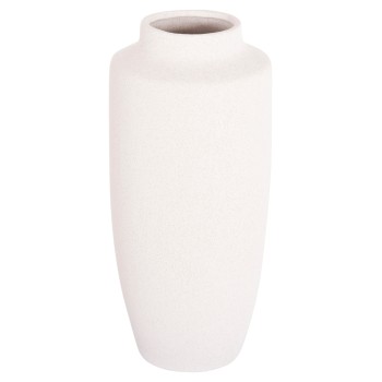 CERAMIC TABLE DECOR VASE "GALAD" FK4587.01 OFF WHITE WITH CRYSTALLISATION Φ17,5x40H cm.