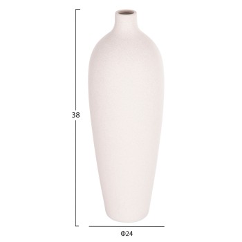 CERAMIC TABLE DECOR GALAD FK4624.01 OFF WHITE WITH CRYSTALLISATION Φ24x70Hcm.