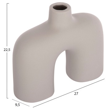 CERAMIC TABLE DECOR ISIL FK4600.03 MATTE GREY  27x9,5x22,5H cm.