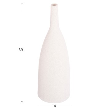 CERAMIC TABLE DECOR GALAD FK4634.01 OFF WHITE WITH CRYSTALLISATION Φ14x39H cm.