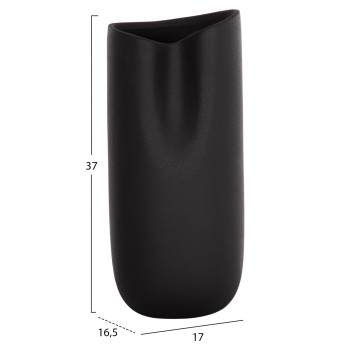 CERAMIC TABLE DECOR GLAZE FK4606.02 MATTE BLACK 17x16.5x38Hcm.