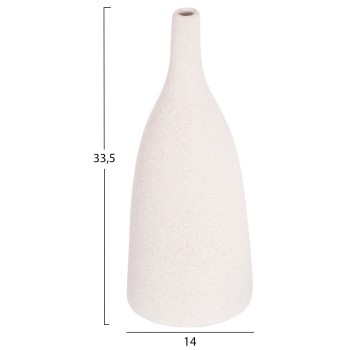 CERAMIC TABLE DECOR GALAD FK4635.01 OFF WHITE WITH CRYSTALLISATION Φ14x33,5H cm.