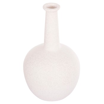 CERAMIC TABLE DECOR ELENDIL FK4593.01 OFF WHITE WITH CRYSTALLIZATION Φ15x25Hcm.