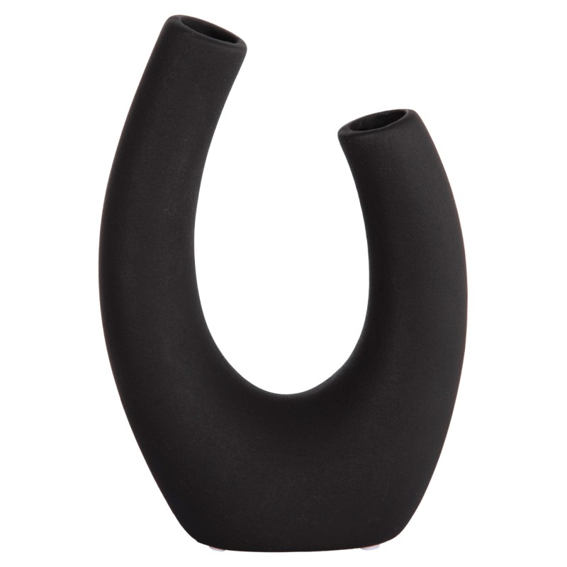 CERAMIC TABLE DECOR ELLIPTO FK4643.02 BLACK MATTE 15x7x21,5Hcm. CERAMIC TABLE DECOR ELLIPTO FK4643.02 BLACK MATTE 15x7x21,5Hcm.