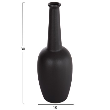CERAMIC TABLE DECOR ELENDIL FK4592.02 BLACK MATTE Φ10x30Hcm.