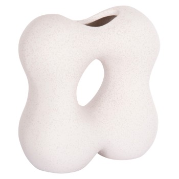 CERAMIC TABLE DECOR SEBOR FK4594.01 OFF WHITE WITH CRYSTALLIZATION 18x9x18Hcm.