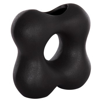 CERAMIC TABLE DECOR SEBOR FK4594.02 MATTE BLACK 18x9x18Hcm.