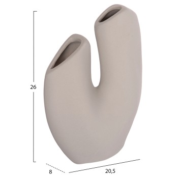 CERAMIC TABLE DECOR ARKEN FK4619.03 GREY MATTE 20.5x8x26Hcm.