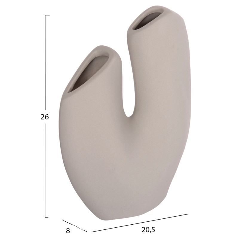 CERAMIC TABLE DECOR ARKEN FK4619.03 GREY MATTE 20.5x8x26Hcm. CERAMIC TABLE DECOR ARKEN FK4619.03 GREY MATTE 20.5x8x26Hcm.
