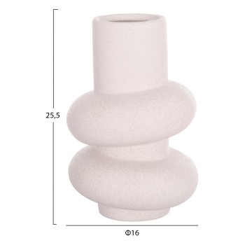 CERAMIC TABLE DECOR ROOK FK4627.01 OFF WHITE WITH CRYSTALLISATION Φ16x25,5Hcm.