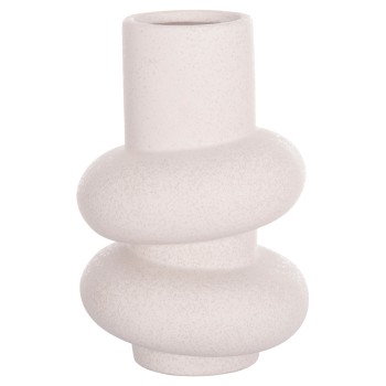 CERAMIC TABLE DECOR ROOK FK4627.01 OFF WHITE WITH CRYSTALLISATION Φ16x25,5Hcm.