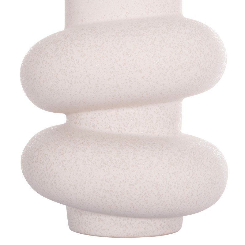 CERAMIC TABLE DECOR ROOK FK4627.01 OFF WHITE WITH CRYSTALLISATION Φ16x25,5Hcm. CERAMIC TABLE DECOR ROOK FK4627.01 OFF WHITE WITH CRYSTALLISATION Φ16x25,5Hcm.