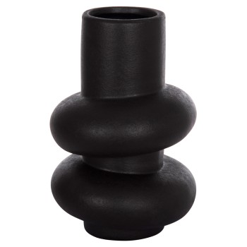 CERAMIC TABLE DECOR ROOK FK4627.02 MATTE BLACK Φ16x25,5Hcm.