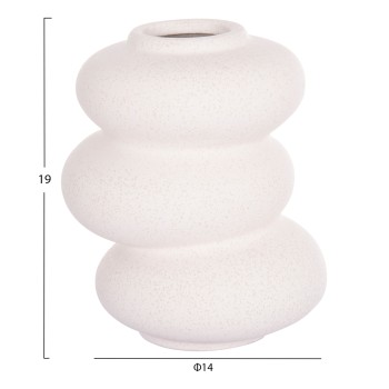 CERAMIC TABLE DECOR ROOK FK4628.01 OFF WHITE WITH CRYSTALLISATION Φ14x19Hcm.