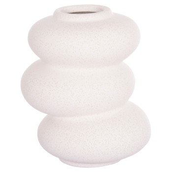 CERAMIC TABLE DECOR ROOK FK4628.01 OFF WHITE WITH CRYSTALLISATION Φ14x19Hcm.