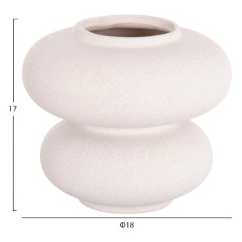 CERAMIC TABLE DECOR ROOK FK4629.01 OFF WHITE WITH CRYSTALLISATION Φ18x17Hcm.