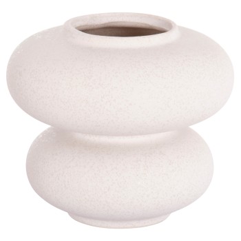 CERAMIC TABLE DECOR ROOK FK4629.01 OFF WHITE WITH CRYSTALLISATION Φ18x17Hcm.