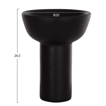 CERAMIC TABLE DECOR ELENDIL FK4603.02 MATTE BLACK Φ20x26.5Hcm.