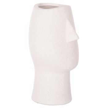 CERAMIC TABLE DECOR HUMANS FK4631 OFF WHITE WITH CRYSTALLIZATION Φ14x25Hcm.