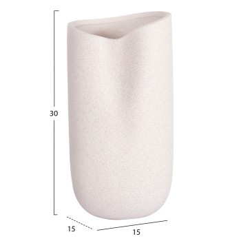 CERAMIC TABLE DECOR GLAZE FK4607.01 OFF WHITE WITH CRYSTALLISATION 15,2x15x30Hcm