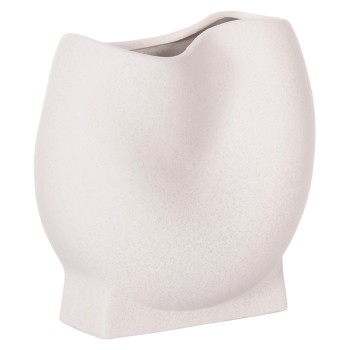 CERAMIC TABLE DECOR GLAZE FK4610.01 OFF WHITE WITH CRYSTALLISATION 26x14x25Hcm