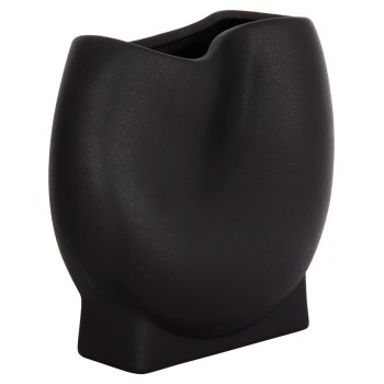 CERAMIC TABLE DECOR GLAZE FK4610.02 MATTE BLACK 26x14x25Hcm