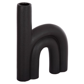 CERAMIC TABLE DECOR ARCON FK4638.02 MATTE BLACK 25,5x6x34H cm.