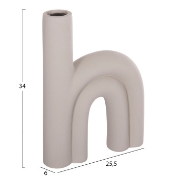 CERAMIC TABLE DECOR ARCON FK4638.03 MATTE GREY 25,5x6x34H cm.