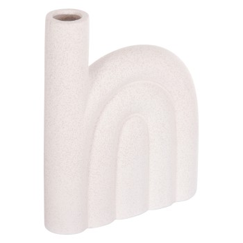 CERAMIC TABLE DECOR ARCON FK4639.01 OFF WHITE WITH CRYSTALLIZATION 23.5x5.5x29.5Hcm.