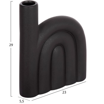 CERAMIC TABLE DECOR ARCON FK4639.02 MATTE BLACK 23x5,5x29Hcm.
