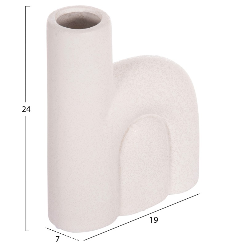 CERAMIC TABLE DECOR ARCON FK4640.01 OFF WHITE WITH CRYSTALLIZATION 19x7x24Hcm. CERAMIC TABLE DECOR ARCON FK4640.01 OFF WHITE WITH CRYSTALLIZATION 19x7x24Hcm.