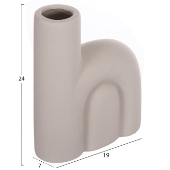 CERAMIC TABLE DECOR ARCON FK4640.03 MATTE GREY 19x7x24Hcm.