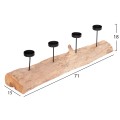 TABLE CANDLE HOLDER FRAN FK4391 TEAK WOOD-METAL 71x15x17Hcm. TABLE CANDLE HOLDER FRAN FK4391 TEAK WOOD-METAL 71x15x17Hcm.