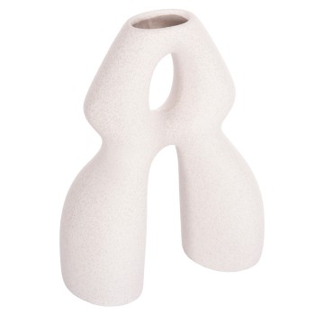 CERAMIC TABLE DECOR ISIL FK4598.01 OFF WHITE WITH CRYSTALLIZATION 26x9.5x29.5Hcm.