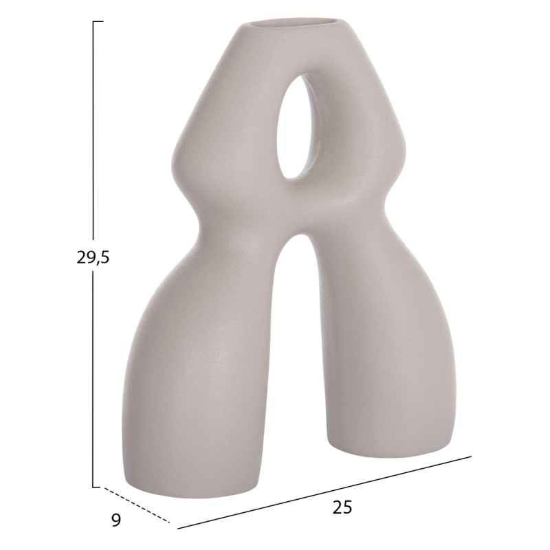 CERAMIC TABLE DECOR ISIL FK4598.03 MATTE GREY 26x9.5x29.5Hcm. CERAMIC TABLE DECOR ISIL FK4598.03 MATTE GREY 26x9.5x29.5Hcm.