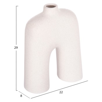CERAMIC TABLE DECOR SERIES ISIL FK4599.01 OFF WHITE WITH CRYSTALLISATION 22x8x29Hcm. CERAMIC TABLE DECOR SERIES ISIL FK4599.01 OFF WHITE WITH CRYSTALLISATION 22x8x29Hcm.
