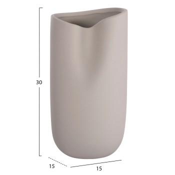 CERAMIC TABLE DECOR GLAZE FK4607.03 MATTE GREY 15,2x15x30Hcm