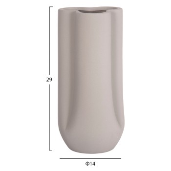 CERAMIC TABLE DECOR GLAZE FK4612.03 MATTE GREY Φ14x29Hcm.