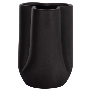CERAMIC TABLE DECOR GLAZE FK4613.02 MATTE BLACK Φ16x22Hcm.