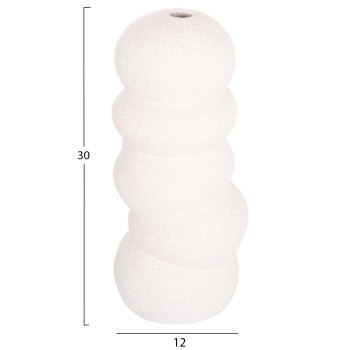 CERAMIC TABLE DECOR ROOK FK4630.01 OFF WHITE WITH CRYSTALLISATION Φ13x31Hcm. CERAMIC TABLE DECOR ROOK FK4630.01 OFF WHITE WITH CRYSTALLISATION Φ13x31Hcm.