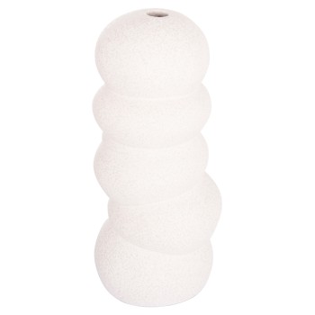 CERAMIC TABLE DECOR ROOK FK4630.01 OFF WHITE WITH CRYSTALLISATION Φ13x31Hcm.