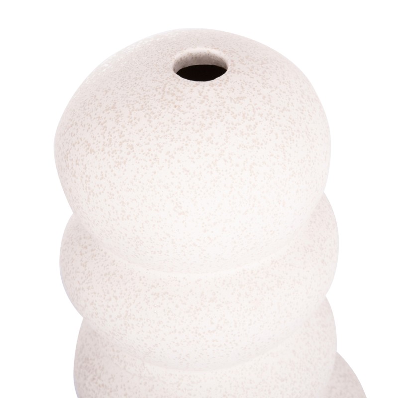 CERAMIC TABLE DECOR ROOK FK4630.01 OFF WHITE WITH CRYSTALLISATION Φ13x31Hcm. CERAMIC TABLE DECOR ROOK FK4630.01 OFF WHITE WITH CRYSTALLISATION Φ13x31Hcm.
