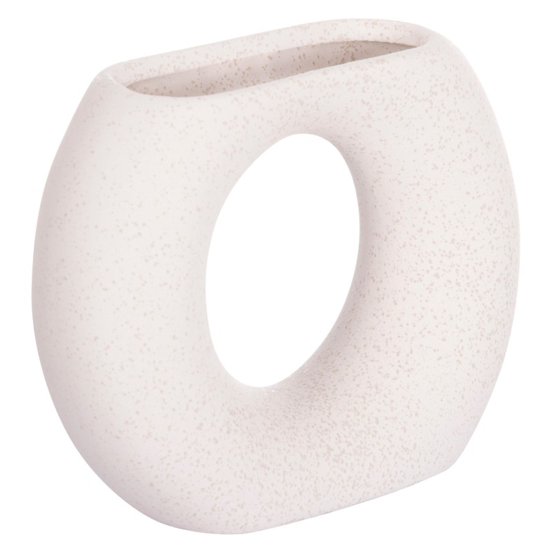 CERAMIC TABLE DECOR ELLIPTO FK4646.01 OFF WHITE WITH CRYSTALLIZATION 18x6.5x14Hcm. CERAMIC TABLE DECOR ELLIPTO FK4646.01 OFF WHITE WITH CRYSTALLIZATION 18x6.5x14Hcm.